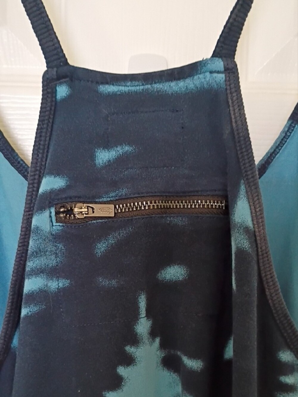 Free People Movement Hot Shot Onesie Teal & Navy Printed, L - Picture 5 of 9